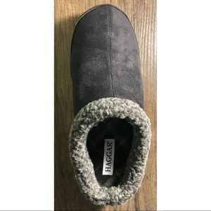 Haggar Men's Indoor/Outdoor Sole Shoes Memory Foam Slippers Size 8-9.